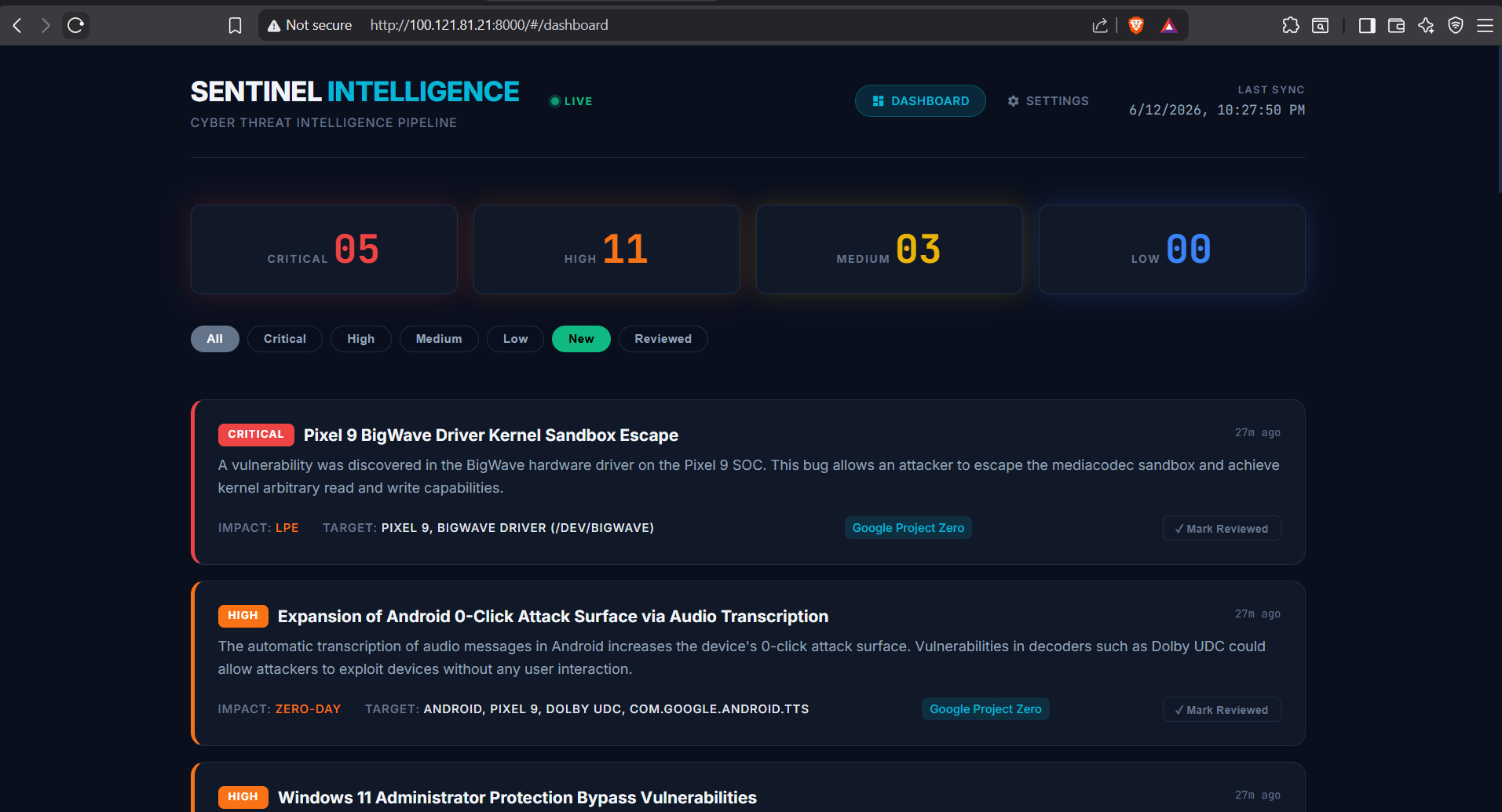 Sentinel Intelligence - Automated CTI Pipeline